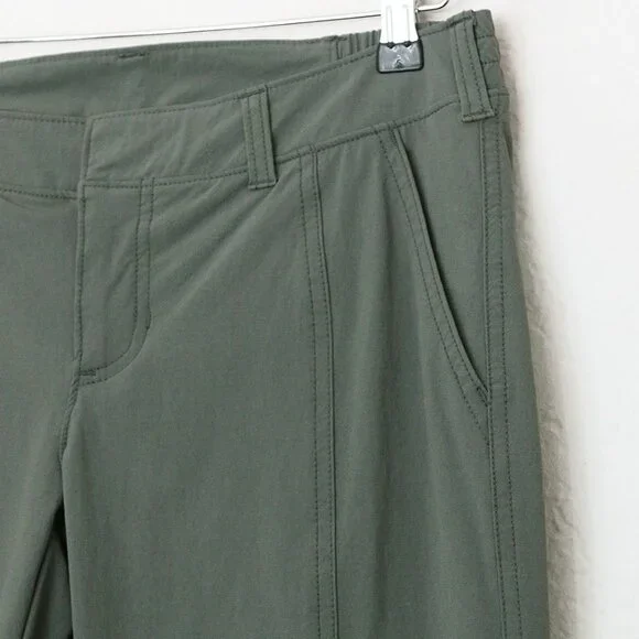 Athleta Palisade Ankle Pant Jasper Olive Green Size 6 Athleisure Casual Outdoor - Picture 7 of 15